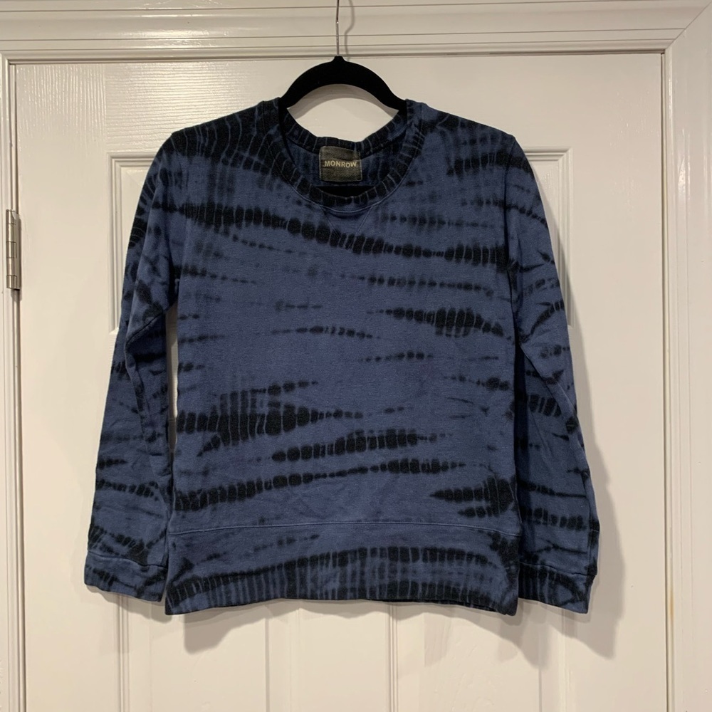 Monrow Tie Dye Crewneck Sweatshirt
